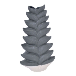 Βάζο Διακοσμητικό Σχ. Φύλλα 40cm Grey 1-0027-82-003 Etiquette Κεραμικό