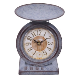 Ρολόι Επιτραπέζιο "Vintage Scale" 14x16x17,5cm Grey 1-125-82-308 Etiquette Μέταλλο