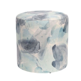Σκαμπό "Κύμα" 35cm Light Blue-Blue 1-430-91-032 Etiquette Ύφασμα