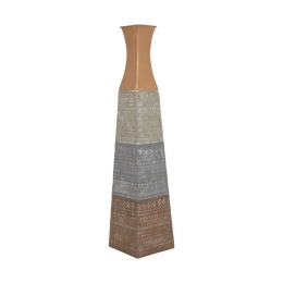 Βάζο Δαπέδου 209 161-220-046 18,5x18,5x83cm Gold-Metal Μέταλλο