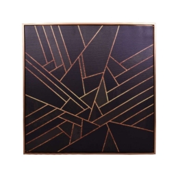 Κάδρο Black Theme EF095-16 373-92-043 60x3x60cm Black-Gold Τετράγωνοι Πλαστικό