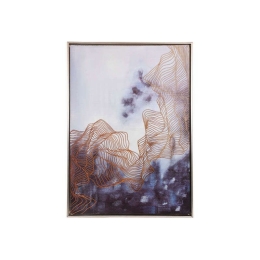 Κάδρο Nebula 373-00-470 50x3x70cm Gold-Blue Κάθετοι Καμβάς