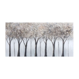 Πίνακας Trees Β 177 108-220-946 120x3x60cm Silver-Brown Οριζόντιοι Καμβάς