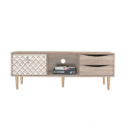 Έπιπλο Τηλεόρασης Home 271-121-029 120x40x45cm Sonοma Μελαμίνη,Μέταλλο