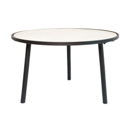 Τραπεζάκι Σαλονιού 192037 275-00-018 75x75x45cm Beige-Black Μέταλλο