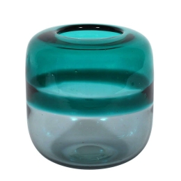 Βάζο 1-373-91-096 18x18x20cm Clear-Green Etiquette Γυαλί
