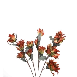 Κλαδί Με 3 Άνθη 5231 1-720-92-001 93cm Cinnamon Etiquette Ύφασμα