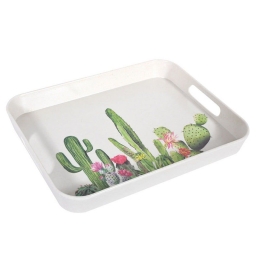 Δίσκος Σερβιρίσματος Κάκτοι 1-373-91-120 Bamboo White-Green Etiquette Πλαστικό