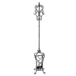 Καλόγερος Μεταλλικός 235-27-003 32x32x182cm Silver Μέταλλο