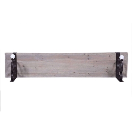 Κρεμάστρα Τοίχου 2 Θέσεων 1-151-91-016 80x16x21cm Natural-Black Etiquette Ξύλο