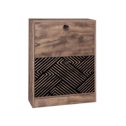 Παπουτσοθήκη 271-121-036 60x23,5x81cm Oak-Black Μελαμίνη