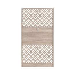 Παπουτσοθήκη Με 3 Πόρτες 271-121-037 60x23,5x117cm Sonoma-White Μελαμίνη