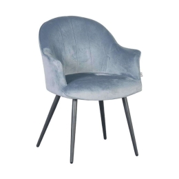 Πολυθρόνα 617-121-076 65x65x83cm Light Blue Μέταλλο,Ύφασμα
