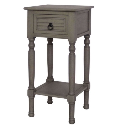 Τραπεζάκι Βοηθητικό Με Συρτάρι Classic 270-91-032 36x36x72cm Grey