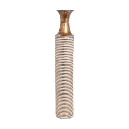 Βάζο Δαπέδου 161-121-052 15,5x15x5x86cm White-Gold Μέταλλο