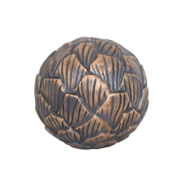 Διακοσμητική Μπάλα Leaf 0038-121-020 11,5cm Grey-Gold Πολυρεσίνη