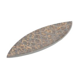 Διακοσμητική Πιατέλα Leaf 0038-121-017 49x16,5x4cm Veraman-Gold Πολυρεσίνη