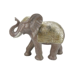 Διακοσμητικός Ελέφαντας 269-221-141 25,5x9x18cm Bronze-Gold Πολυρεσίνη