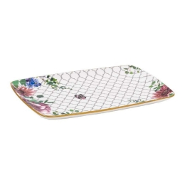 Πιατέλα Butterfly 855-122-072 34x25cm Multi Κεραμικό
