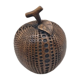 Διακοσμητικό Μήλο 279-121-075 12x12x15,5cm Brown Πολυρεσίνη
