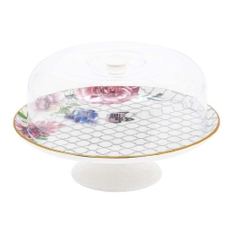 Τουρτιέρα Στρογγυλή Με Πόδι Butterfly 855-122-070 Φ30cm Multi Κεραμικό