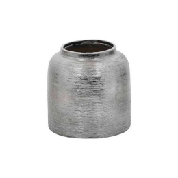 Βάζο Κεραμικό 08-221-195 13x13x14cm Silver Κεραμικό