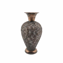 Βάζο Μεταλλικό Amphora 1-160-220-045 17x33cm Bronze Etiquette Μέταλλο