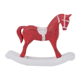 Χριστουγεννιάτικο Διακοσμητικό Horse 373-92-315 28,5x5,22cm Red-White