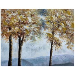 Πίνακας Καμβάς Trees 148-222-142 80x2,3x60cm Multi Οριζόντιοι Καμβάς