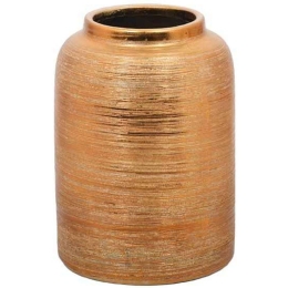 Διακοσμητικό Βάζο 08-221-187 13x13x17,5cm Gold Κεραμικό