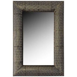 Καθρέπτης Ορθογώνιος Lace 278-123-013 48x4x66cm Bronze Μέταλλο,Γυαλί