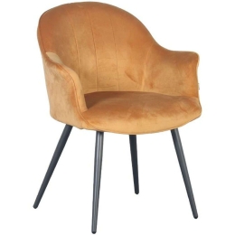 Πολυθρόνα 617-121-077 65x65x83cm Mustard Μέταλλο,Ύφασμα