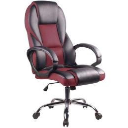 Καρέκλα Γραφείου 093-16-079 61x70x111/120cm Black-Bordo