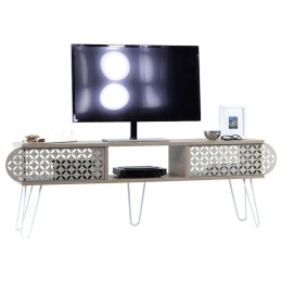 Έπιπλο Τηλεόρασης Elmira 891-221-003 151x30x48cm Oak-White