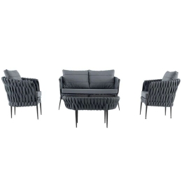 Σαλόνι Κήπου Larra (Σετ 4Τμχ) 818-123-115 Anthracite-Grey 4 Θέσεων