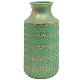 Βάζο Κεραμικό 373-122-773 14,5x32cm Green Κεραμικό