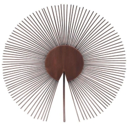 Διακοσμητικό Τοίχου Leaf 935-123-012 Φ43cm Copper Μέταλλο