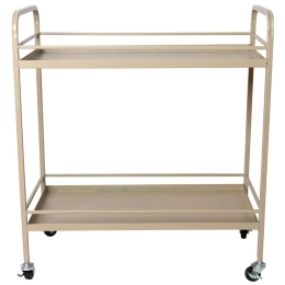 Κάβα Με Ρόδες 275-91-012 60x30x67cm Beige Μέταλλο