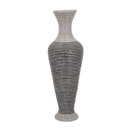 Βάζο Δαπέδου Ψάθινο 373-123-822 70cm Brown-White Ψάθα