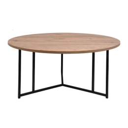 Τραπεζάκι Σαλονιού Στρογγυλό 835-223-272 90,5x46cm Oak-Black