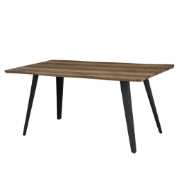 Τραπέζι Τραπεζαρίας 627-91-001 160x90x76cm Walnut-Black