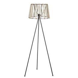 Φωτιστικό Δαπέδου 892-123-033 40x145cm 1xE27 Black-Natural