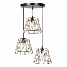 Φωτιστικό Οροφής 892-123-031 30x30x130cm 3xE27 Black-Natural