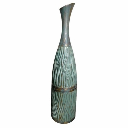 Βάζο 0038-223-035 14x14x60,5cm Veraman-Gold Πολυρεσίνη
