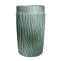 Βάζο 0038-223-041 16x11x30cm Veraman-Gold Πολυρεσίνη