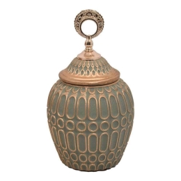Βάζο 373-223-910 15x28cm Green-Gold Κεραμικό