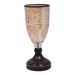 Βάζο 373-223-973 12x31cm Honey-Brown Μέταλλο,Γυαλί