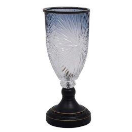 Βάζο 373-223-979 12x31cm Grey Μέταλλο,Γυαλί