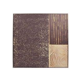 Κάδρο 373-223-983 80x3x80cm Beige-Brown Τετράγωνοι Καμβάς