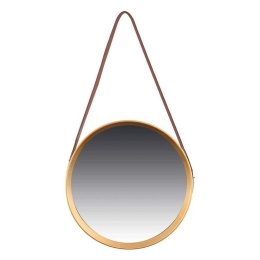 Καθρέπτης Τοίχου Στρογγυλός 373-223-007 39cm Gold Πολυρεσίνη